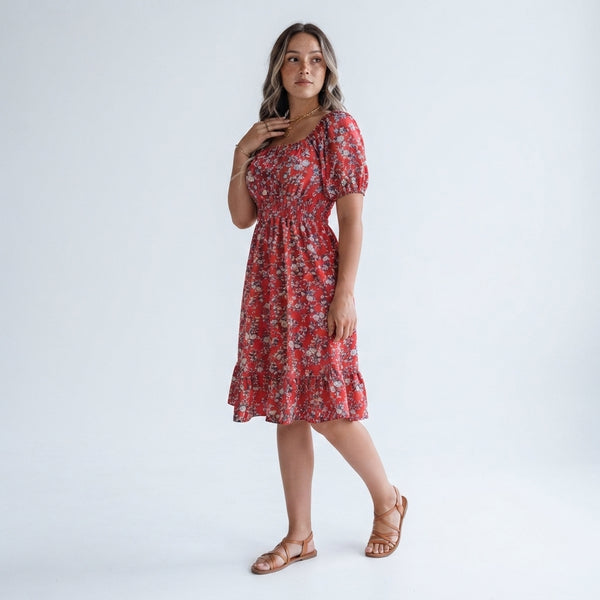 Nashville Crimson Midi Dress