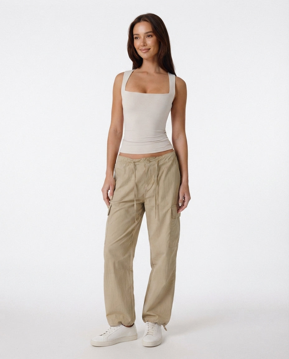 Square Neck Fitted Tank