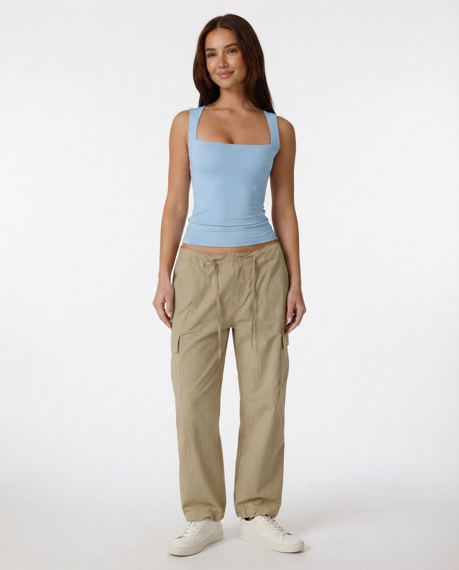 Square Neck Fitted Tank