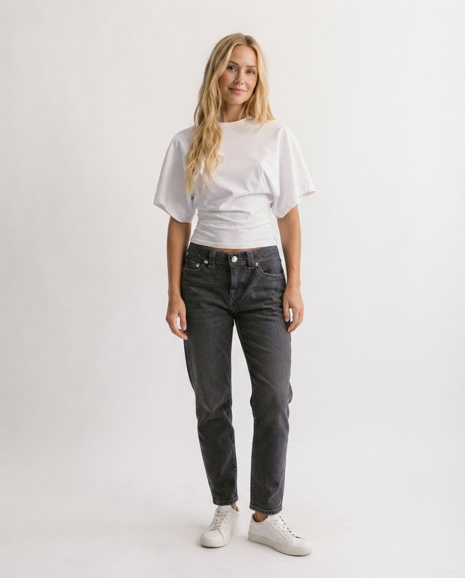 Batwing Sleeve Fitted Tee