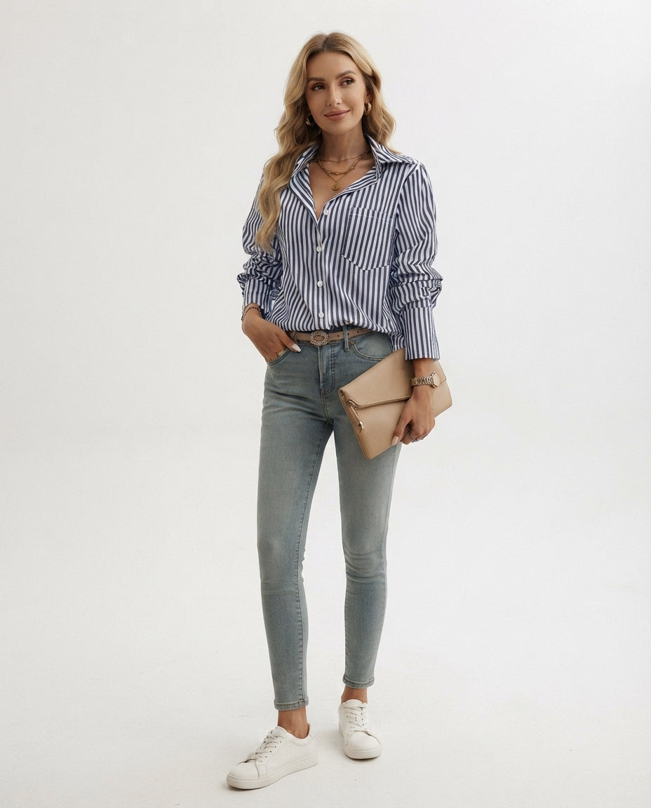 Striped Button Down Shirt