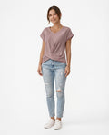Twist Front V-Neck Tee