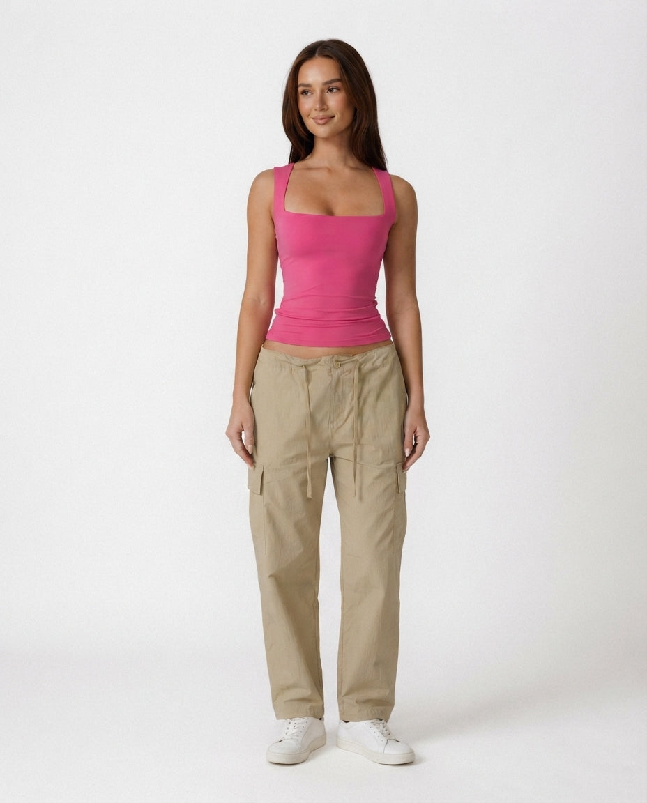 Square Neck Fitted Tank