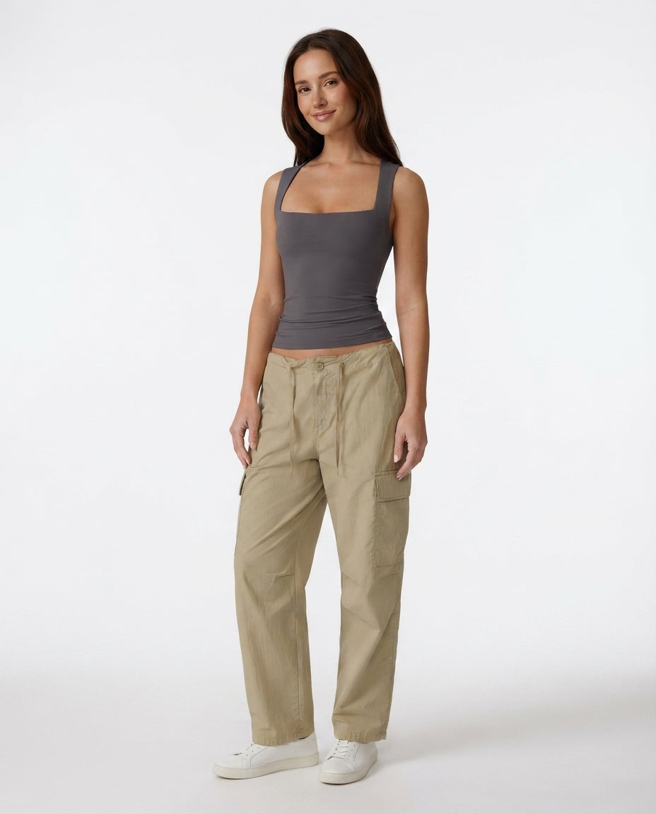 Square Neck Fitted Tank