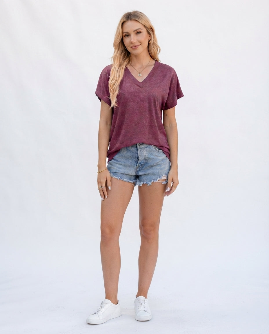 V-Neck Short Sleeve Tee