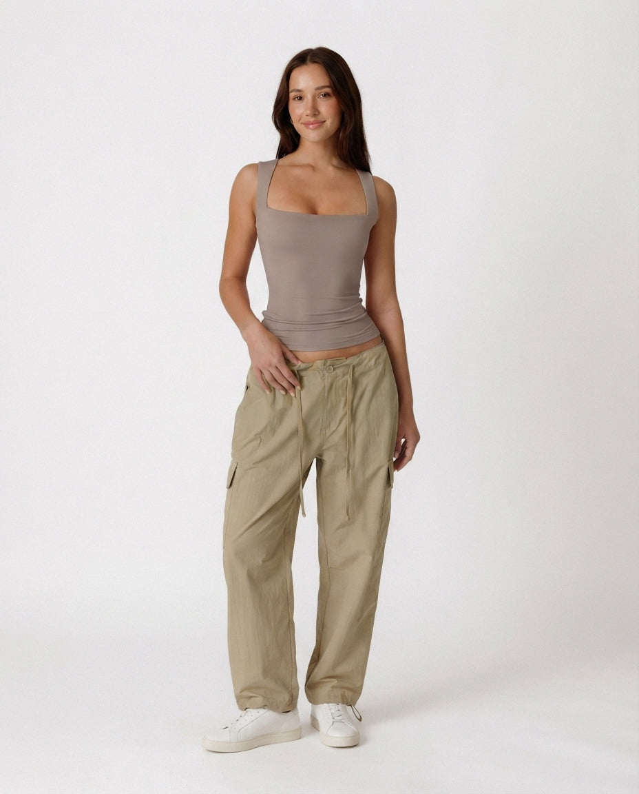 Square Neck Fitted Tank
