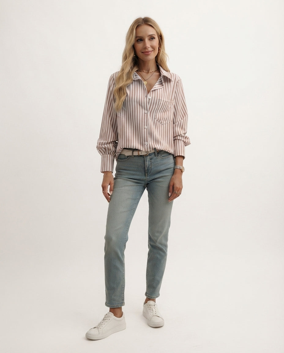 Striped Button Down Shirt