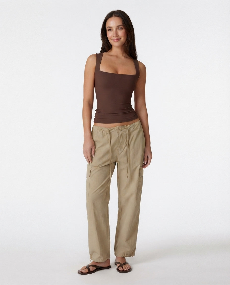 Square Neck Fitted Tank