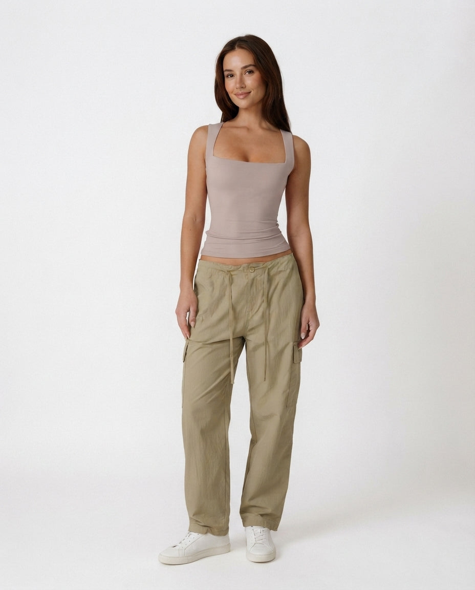 Square Neck Fitted Tank