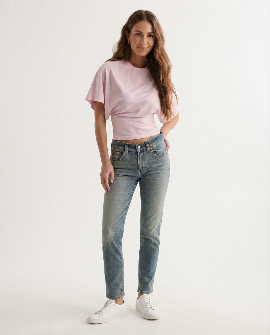 Batwing Sleeve Fitted Tee