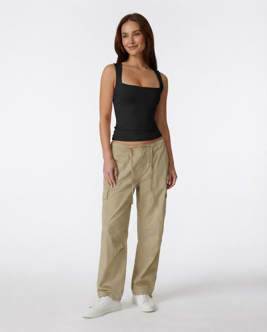 Square Neck Fitted Tank