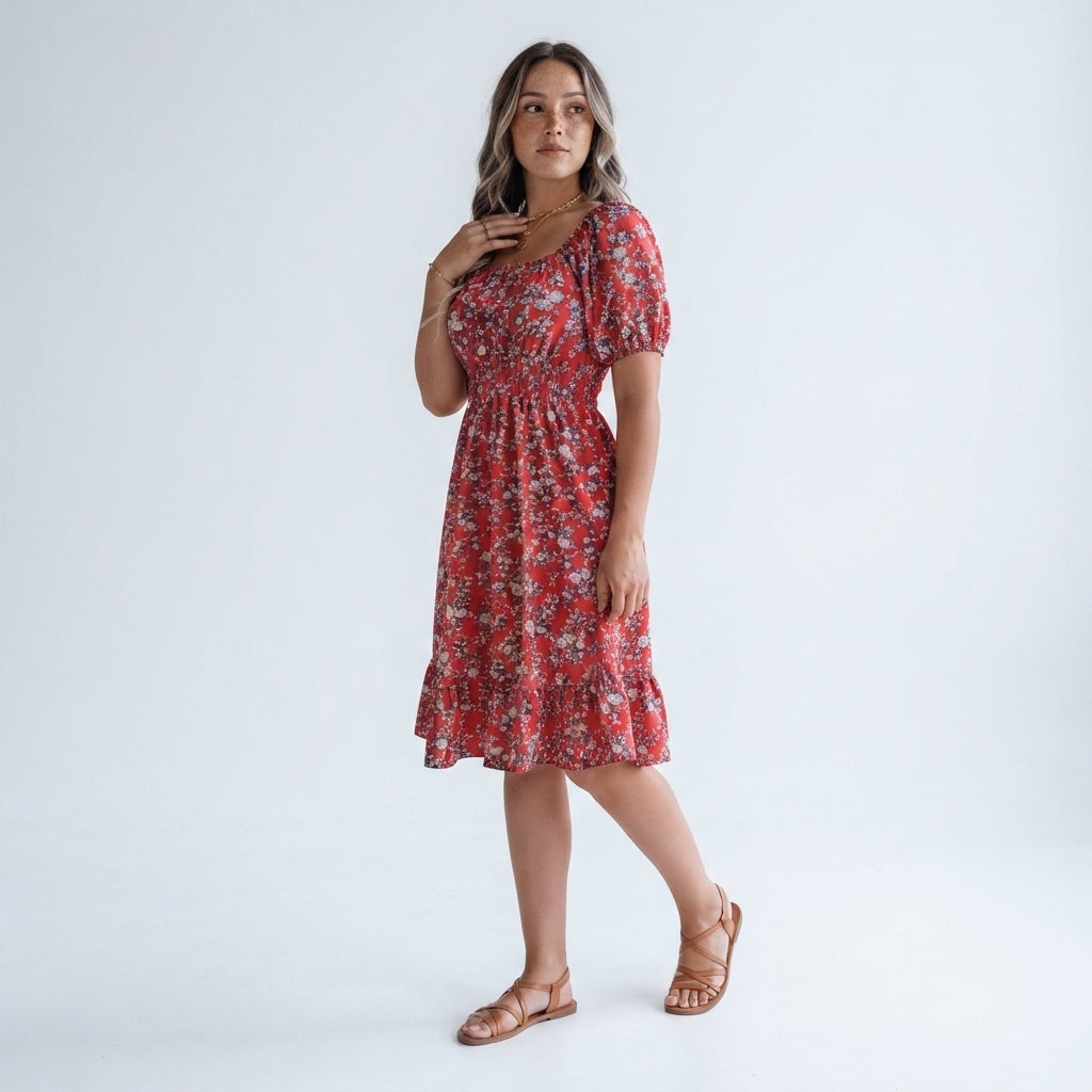 Nashville Crimson Midi Dress