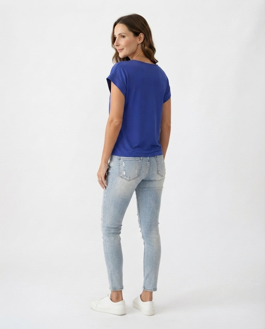 Twist Front V-Neck Tee