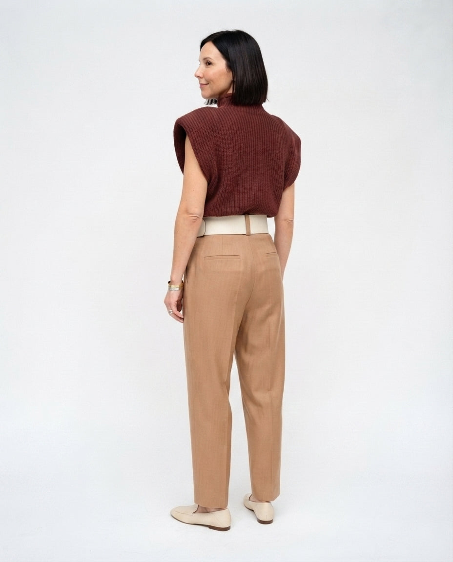 Mock Neck Sleeveless Sweater