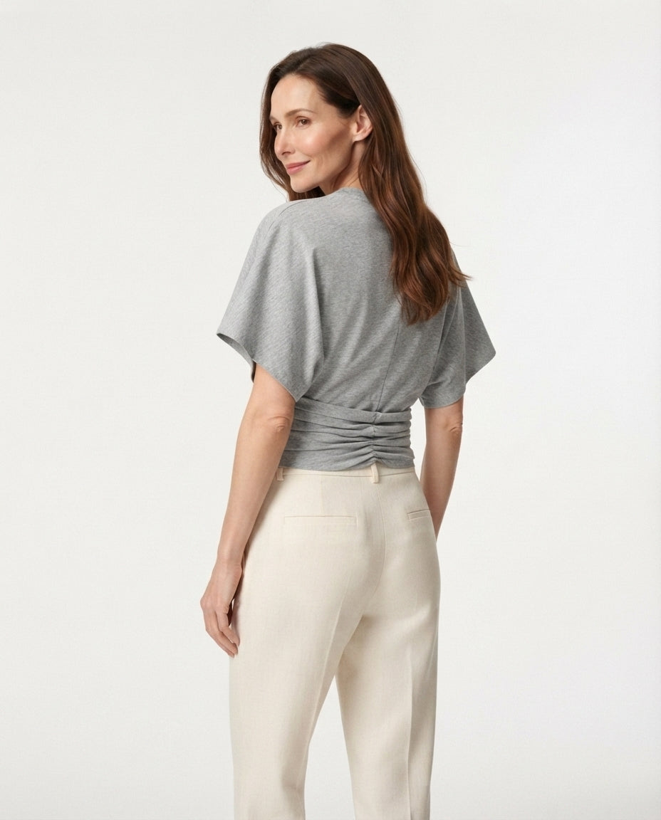Batwing Sleeve Fitted Tee