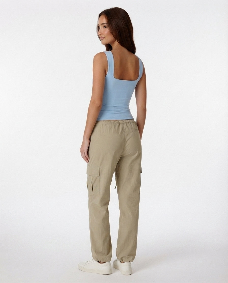 Square Neck Fitted Tank