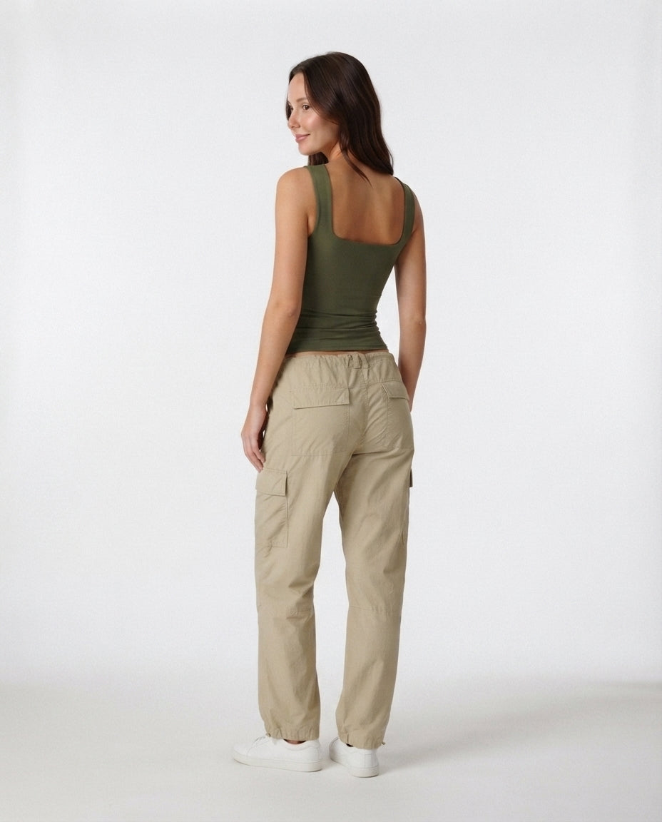 Square Neck Fitted Tank