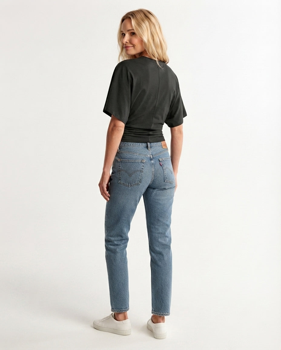 Batwing Sleeve Fitted Tee