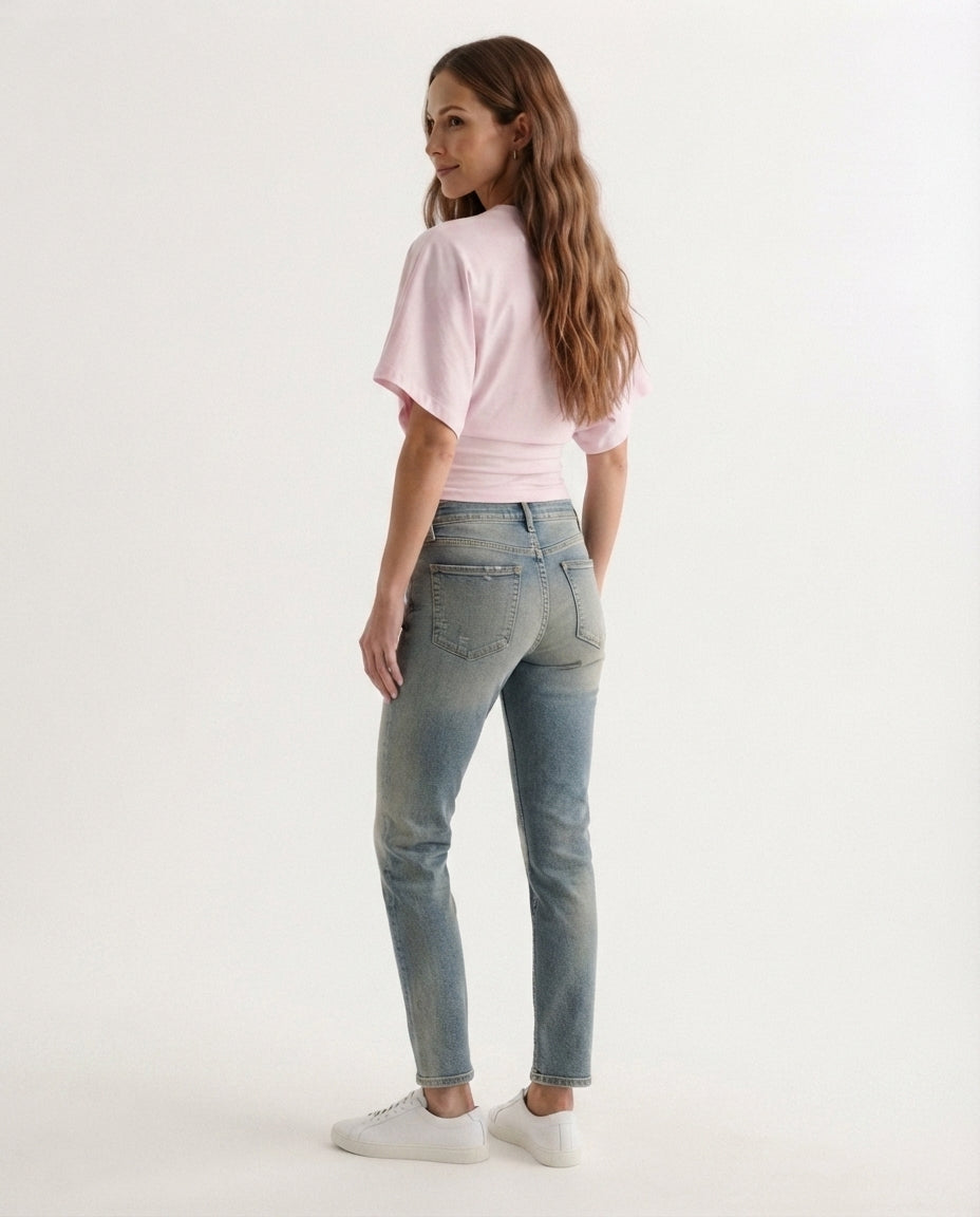 Batwing Sleeve Fitted Tee