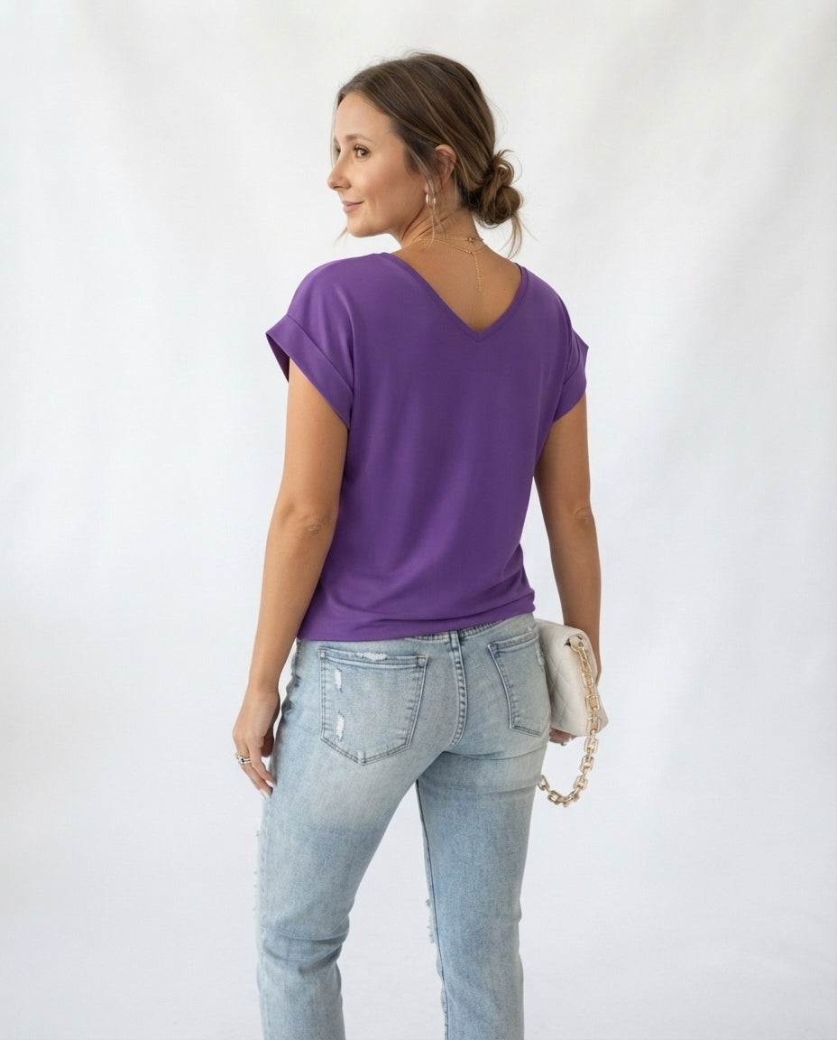 Twist Front V-Neck Tee