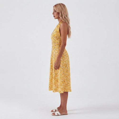 Monaco Halter Midi Dress