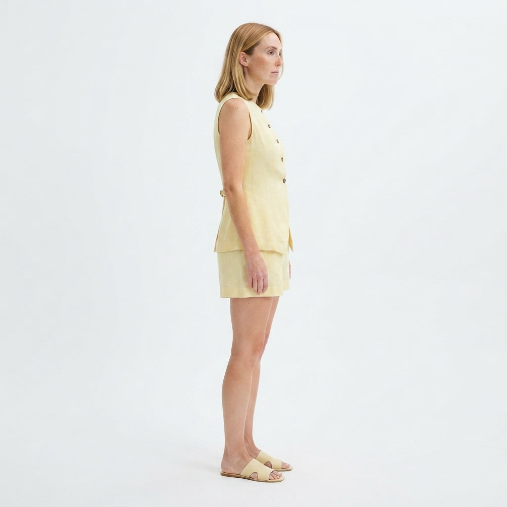 Riviera Linen Vest Set
