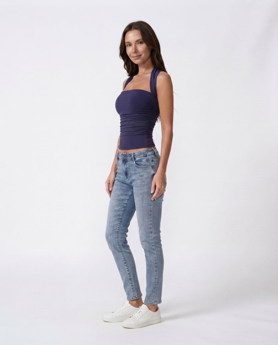 Square Neck Fitted Tank