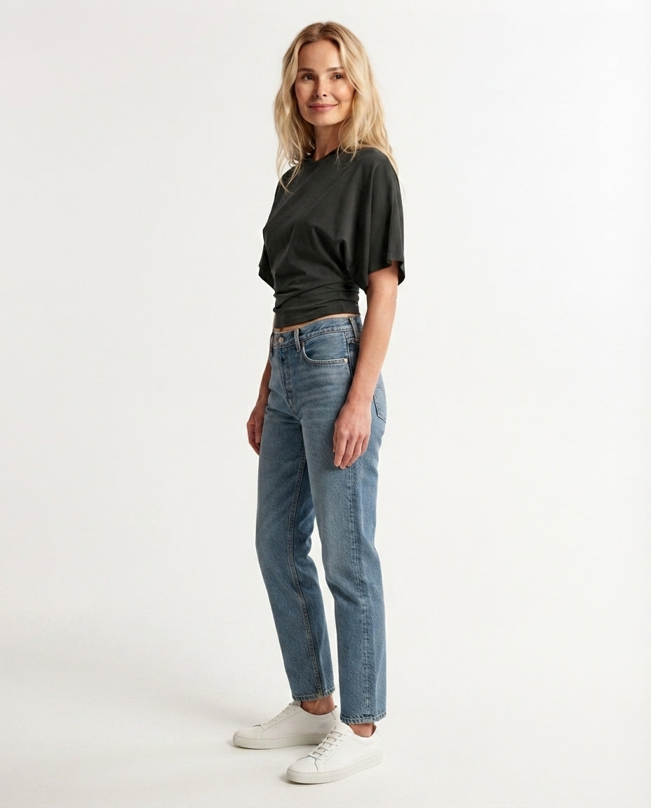 Batwing Sleeve Fitted Tee
