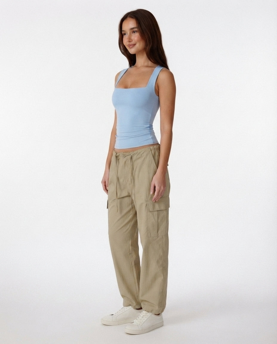 Square Neck Fitted Tank