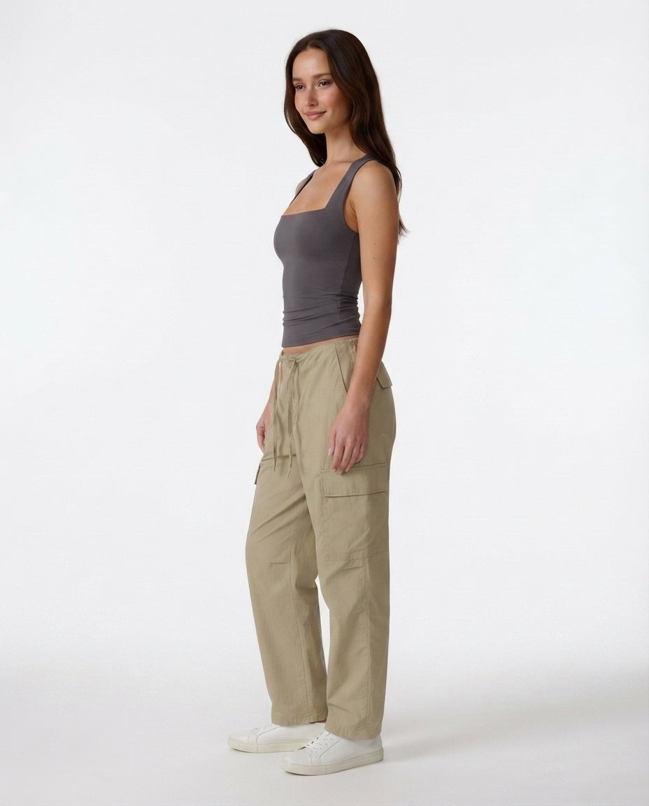 Square Neck Fitted Tank