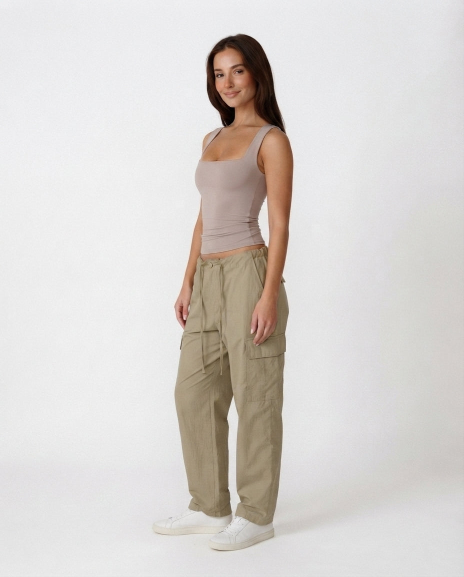 Square Neck Fitted Tank