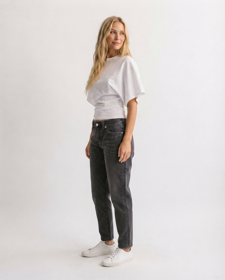 Batwing Sleeve Fitted Tee