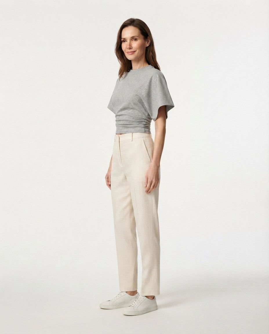 Batwing Sleeve Fitted Tee
