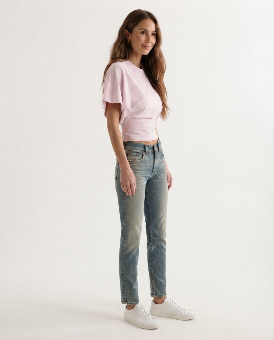 Batwing Sleeve Fitted Tee