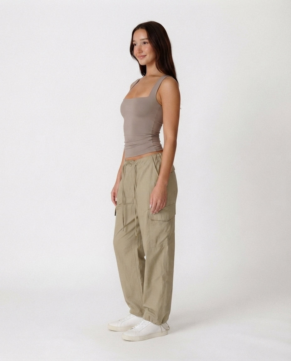Square Neck Fitted Tank