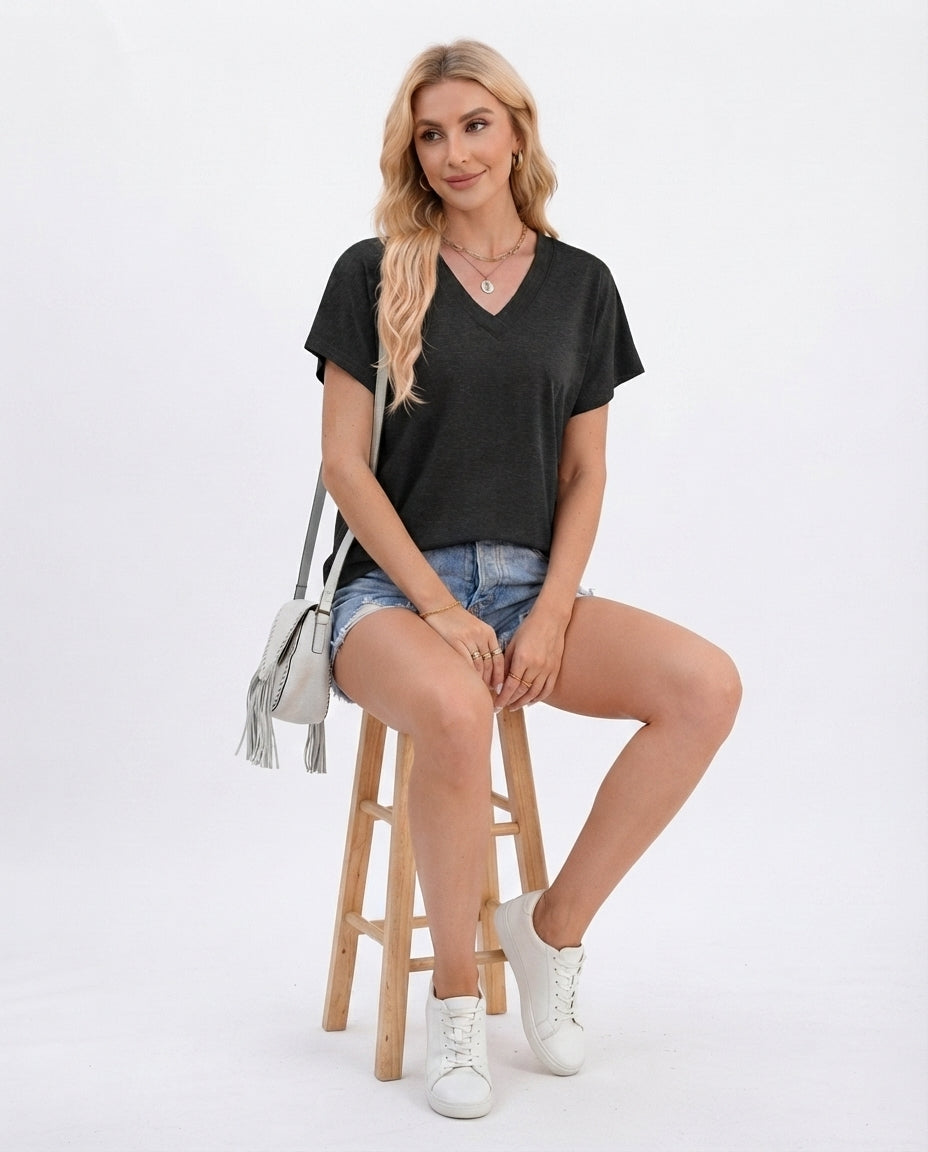 V-Neck Short Sleeve Tee