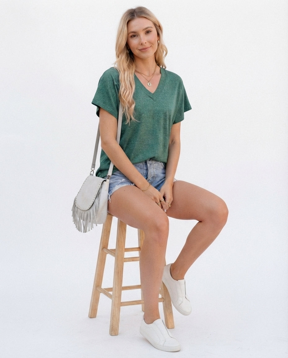 V-Neck Short Sleeve Tee