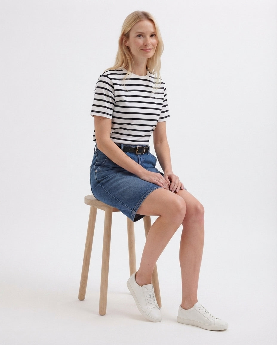 Striped Crew Neck T-Shirt