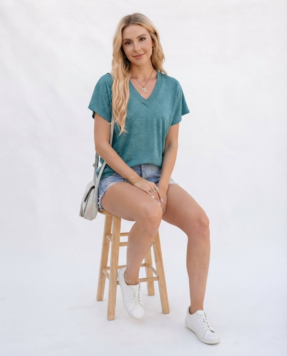 V-Neck Short Sleeve Tee
