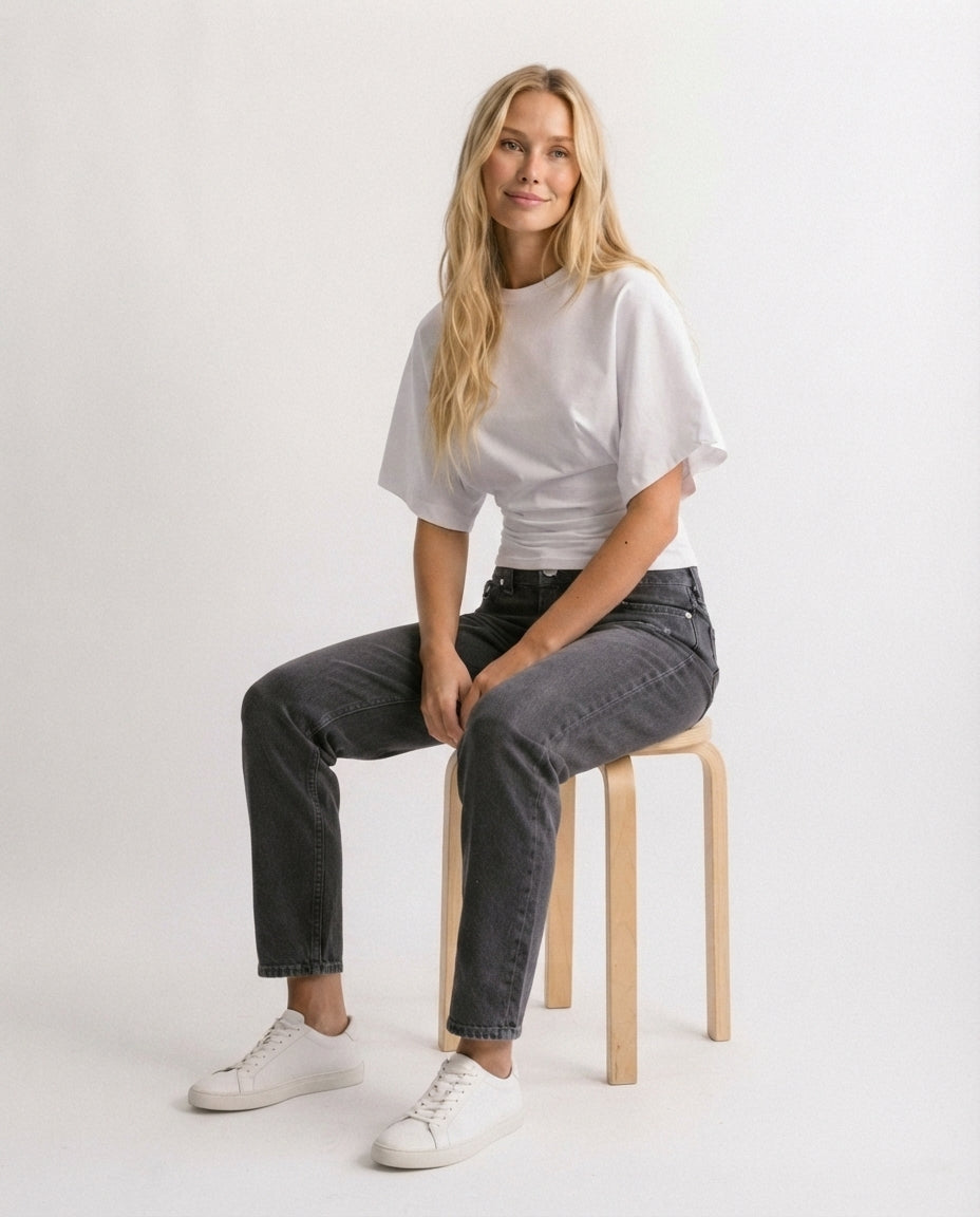Batwing Sleeve Fitted Tee