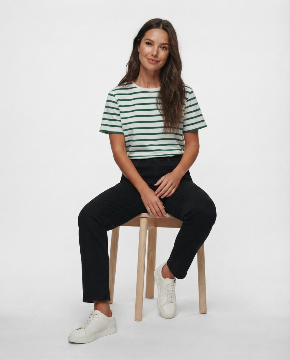 Striped Crew Neck T-Shirt
