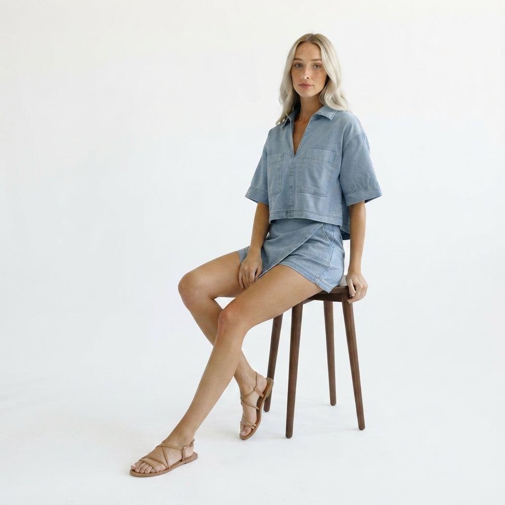 Venice Sunwashed Denim Co-Ord