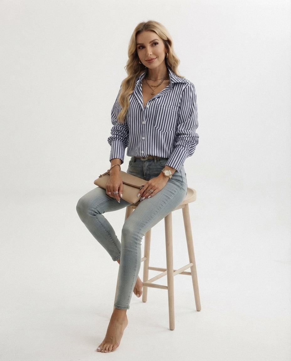 Striped Button Down Shirt