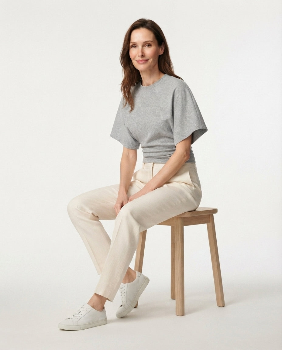 Batwing Sleeve Fitted Tee