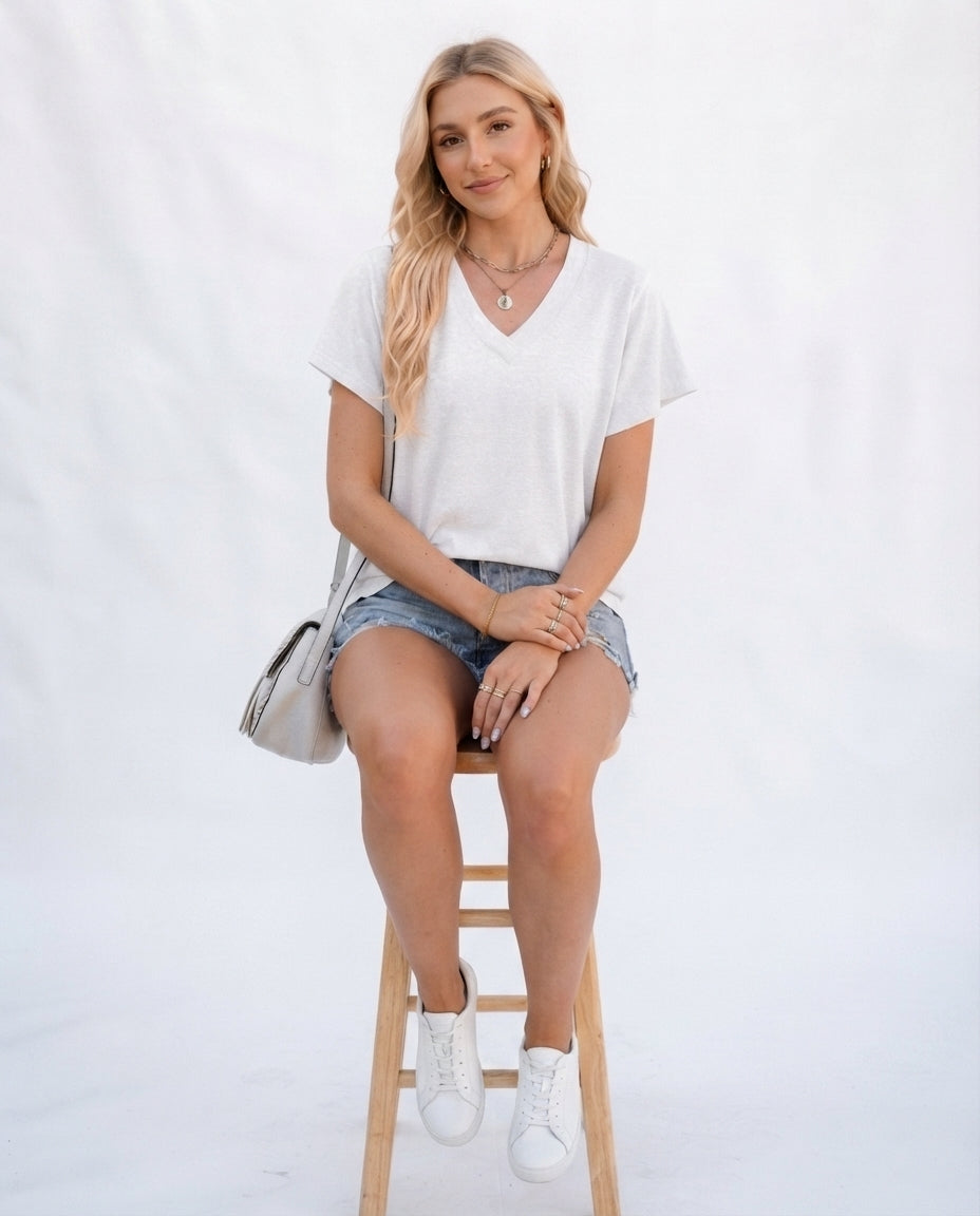 V-Neck Short Sleeve Tee