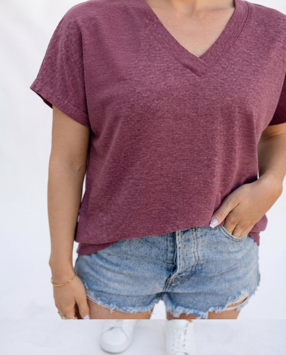 V-Neck Short Sleeve Tee