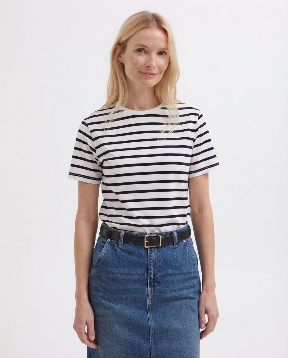 Striped Crew Neck T-Shirt