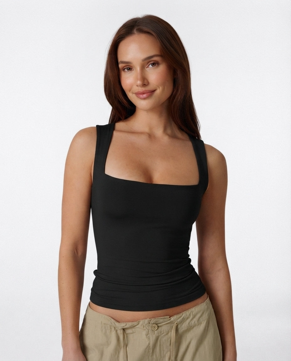 Square Neck Fitted Tank