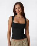Square Neck Fitted Tank