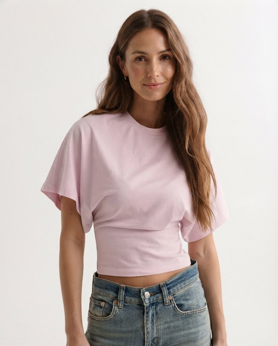 Batwing Sleeve Fitted Tee